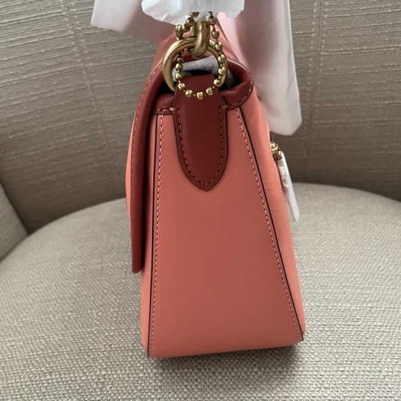 Coach tabby shoulder bag in colorblock light coral - Picture 12 of 16